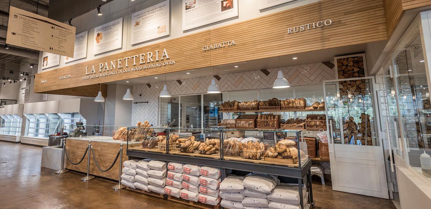 Eataly for blazing the trail for the food hall trends in La Panetteria freshly baked bread