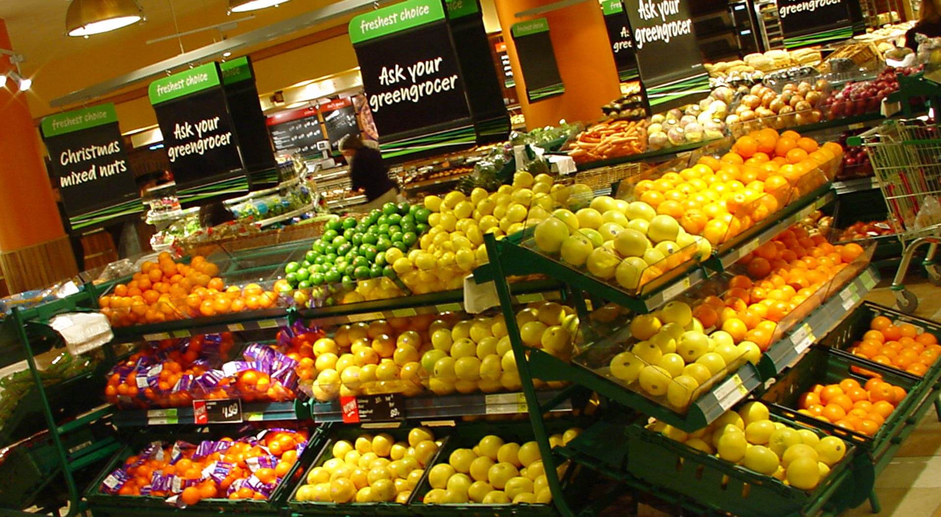 Safeway fresh fproduce merchandising system design in supermarkets