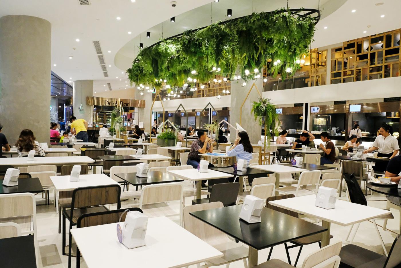 Inspiring food court retail design for a shopping mall at EMQuartier, Bangkok