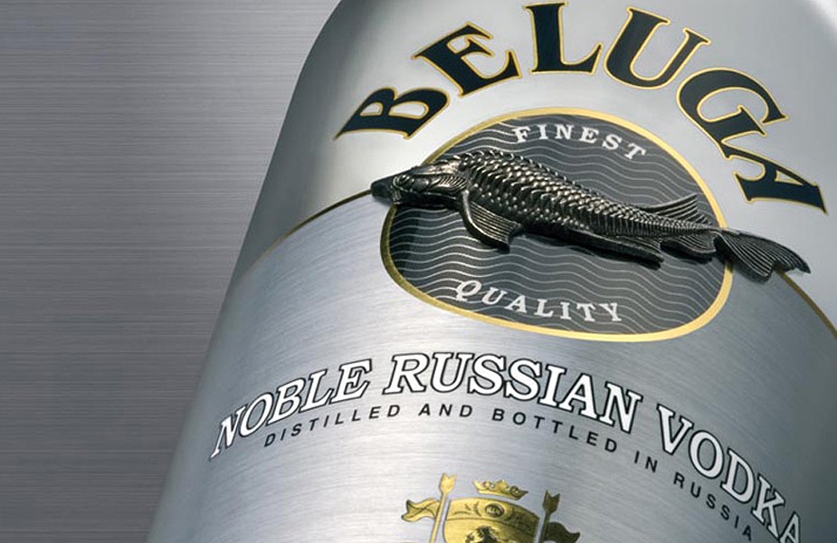 Travel retail spirits branding and design agency, Beluga Vodka