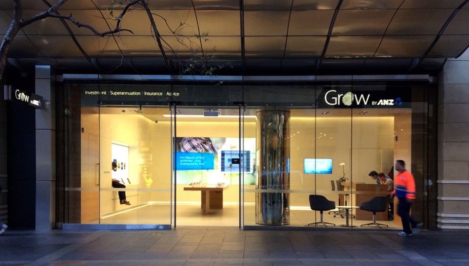 Retail financial services lifestyle design, the app and convenience branch marketing - ANZ Grow