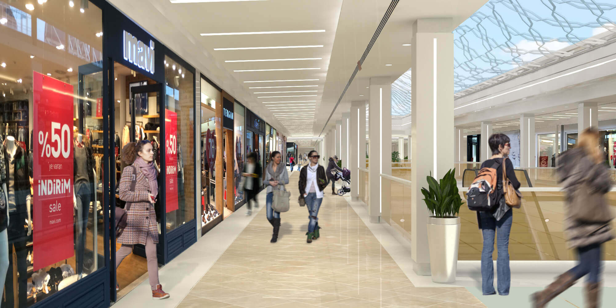 Icerenkoy shopping mall Istanbul interior design of existing mall