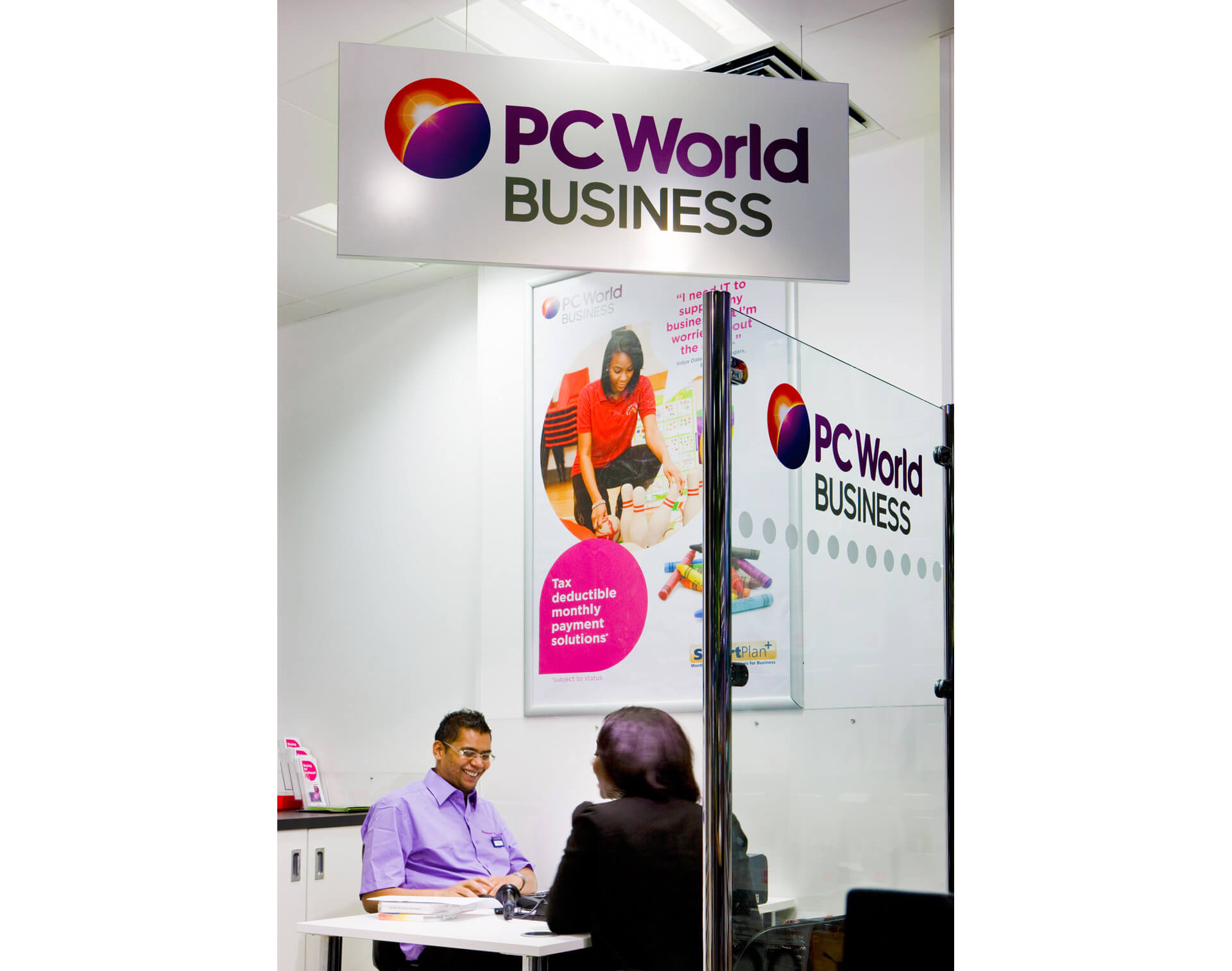 PC World Business branding, Point of sale material, design and communication