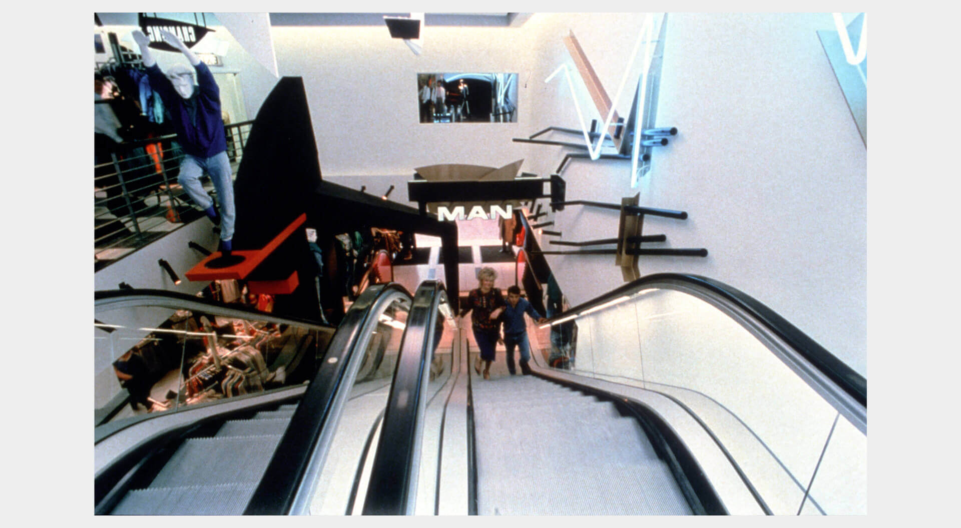 Concept Man fashion store interior design escalator design