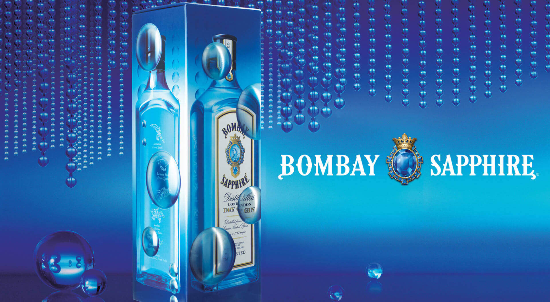 Spirits industry promotion campaigns travel retail, strategy marketing, retail design, airports, duty-free alcohol marketing, innovative concepts ideas Bacardi Global Travel Retail, brand  Bombay Sapphire Reign