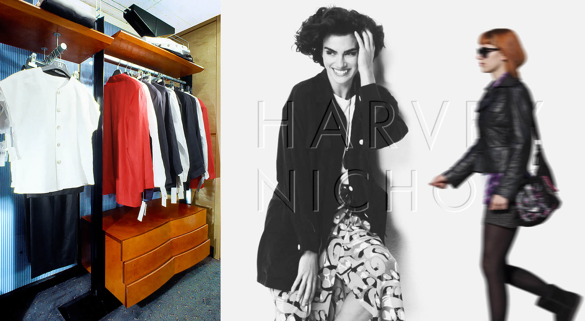 Harvey Nichols fashion department store branding and photo shoot