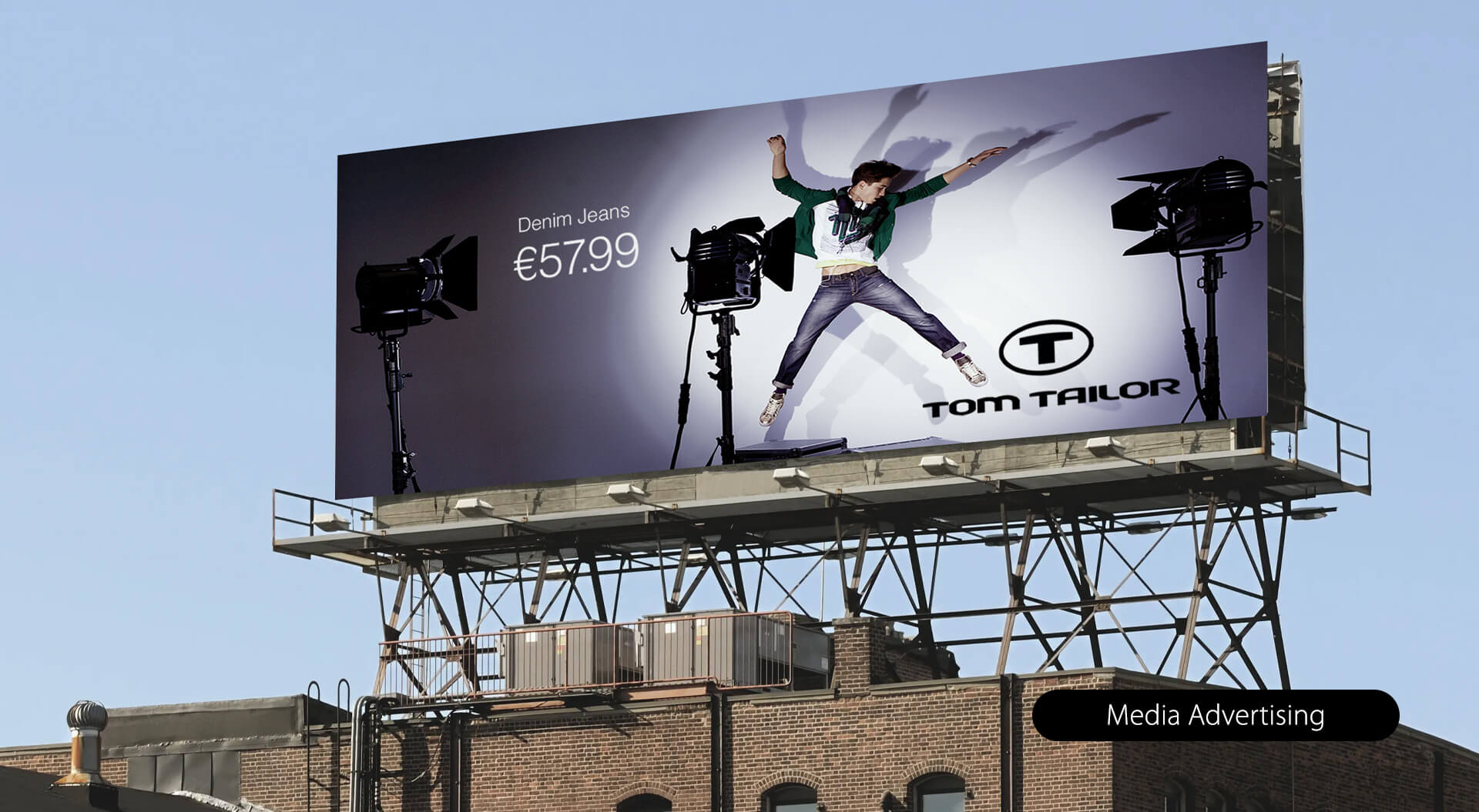 Tom Taylor man external billboard media advertising promotion – Denim Jeans