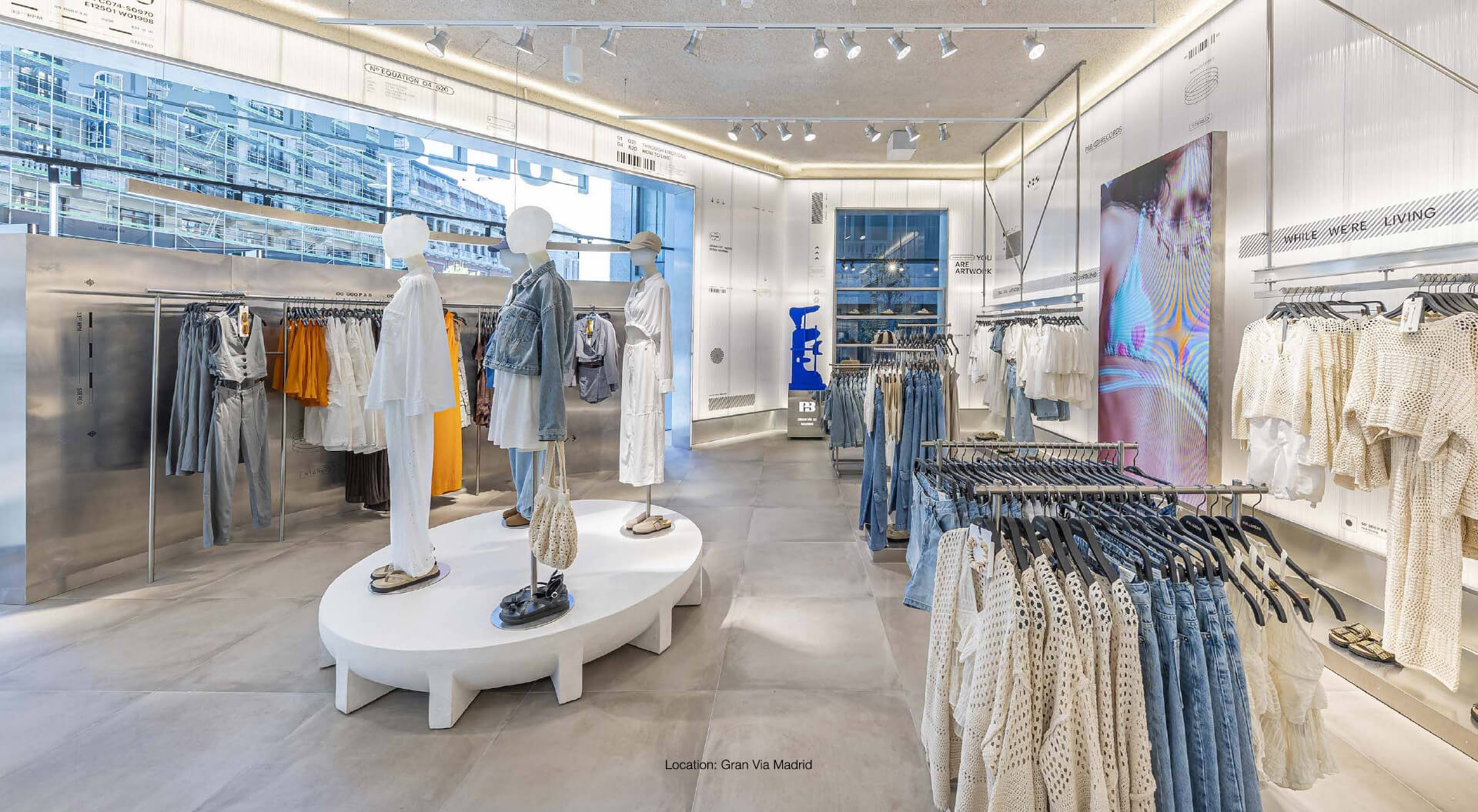Pull & Bear Store Interior & Merchandising Display, Gran Via Madrid