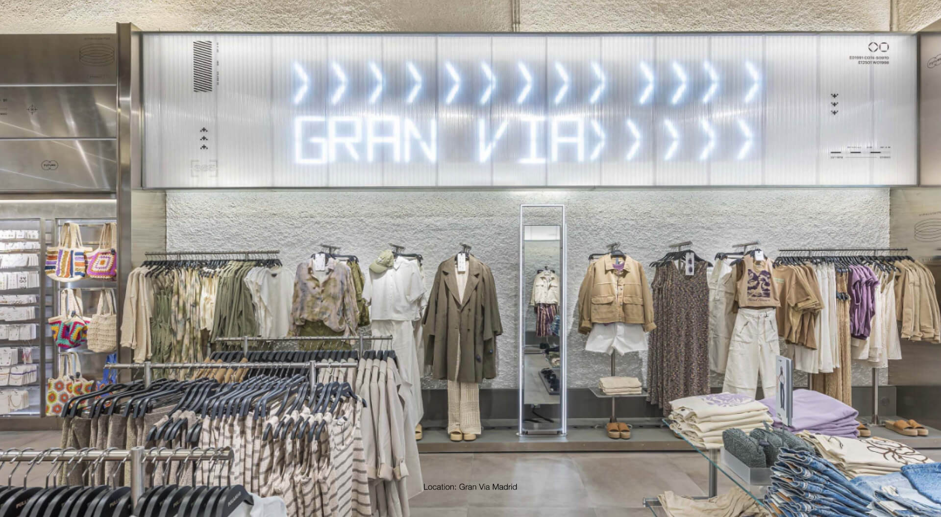 Pull & Bear Store Interior & Merchandising Display, Gran Via Madrid