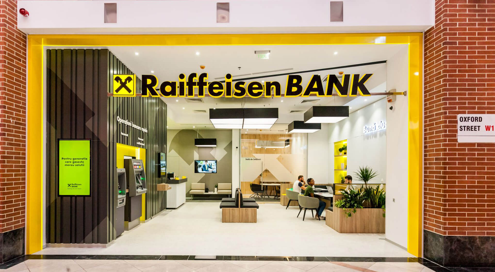 Raiffeisen Micro Bank Branding - Branch Entrance