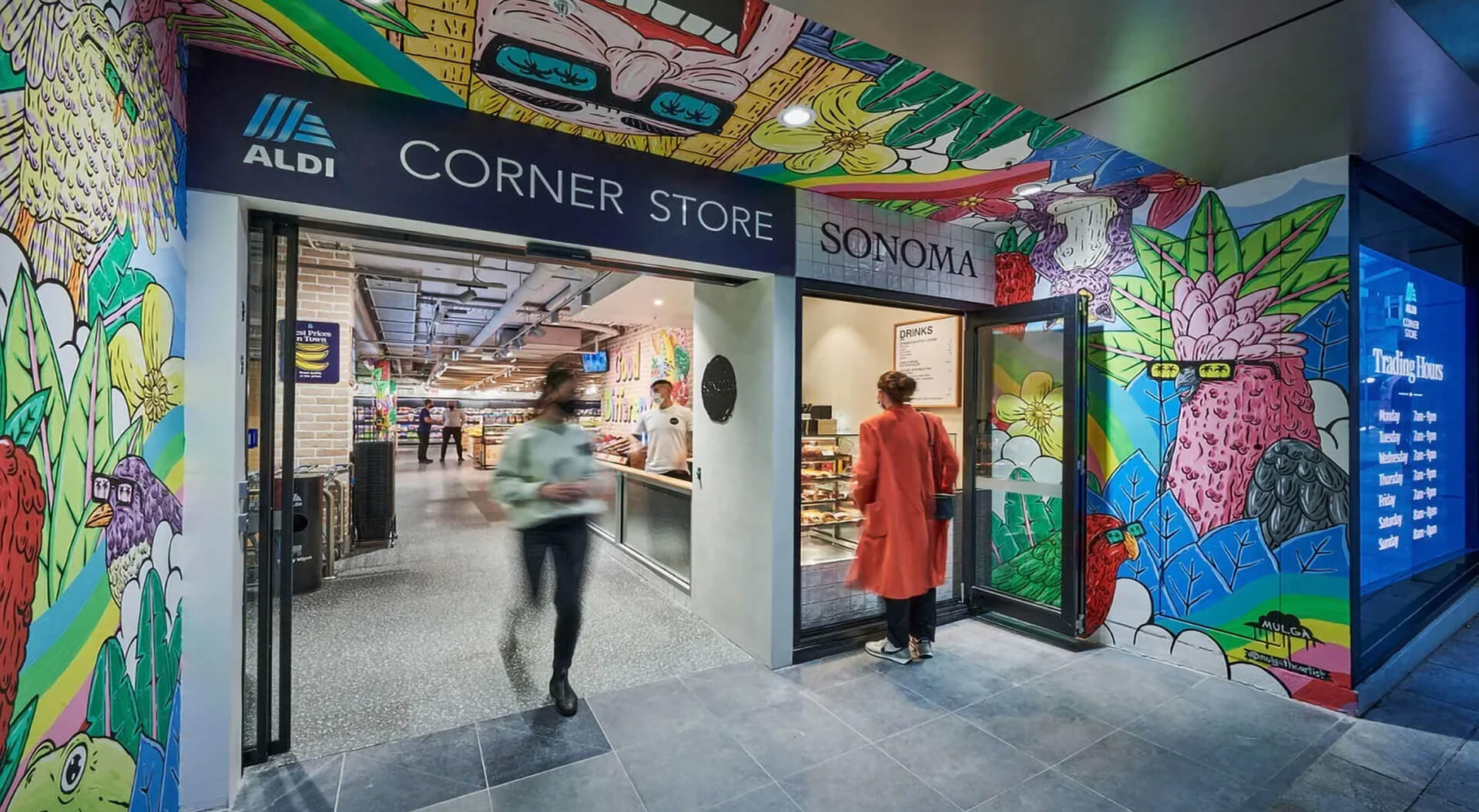 Aldi Corner Store Melbourne Entrance