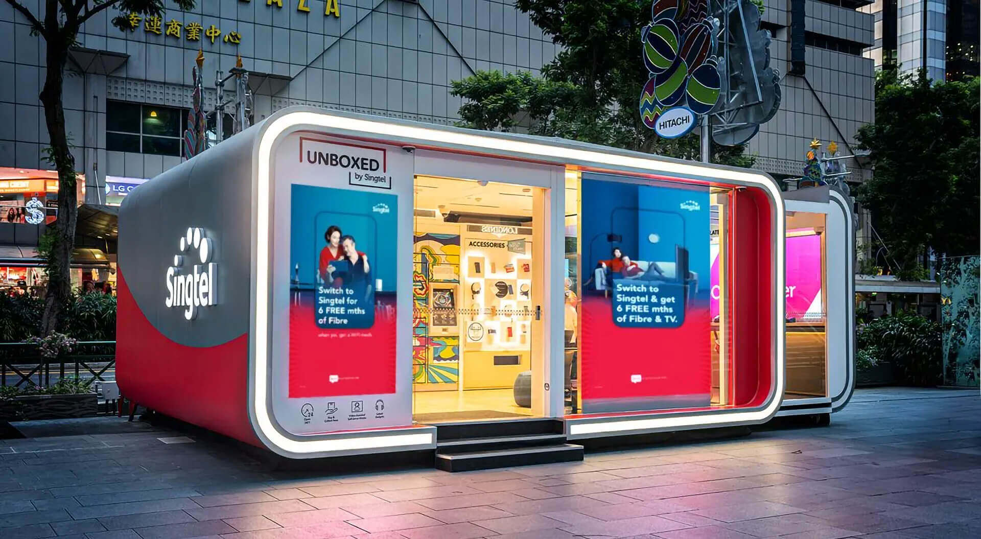 Singtel Unboxed Popup Store Exterior