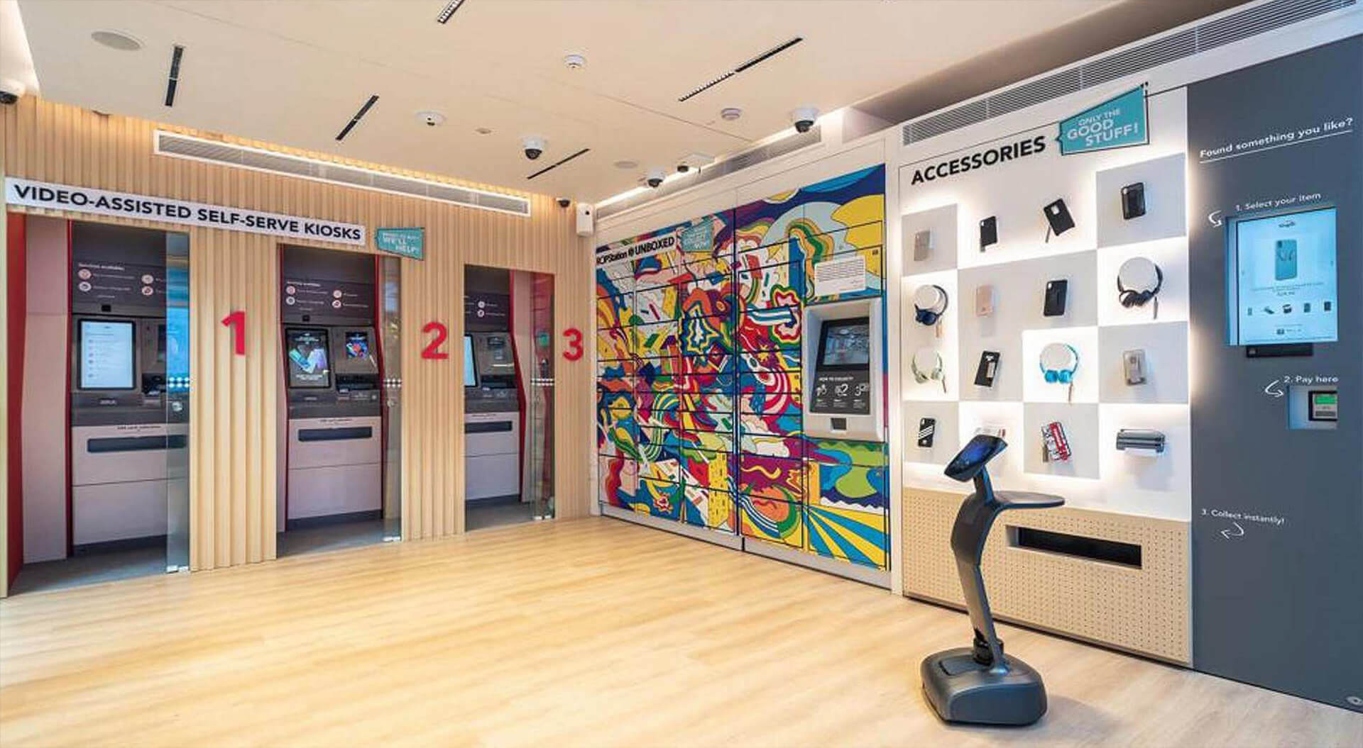 Singtel Unboxed Popup Store Interior