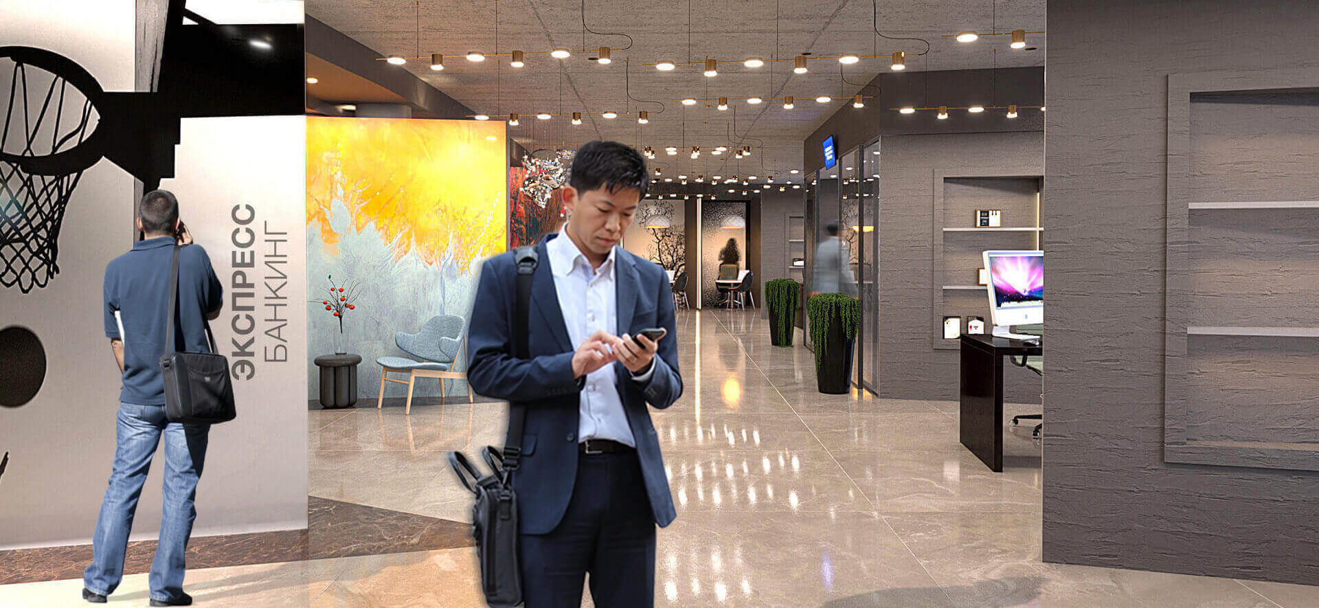 Zenit Bank Russia, banking hall - Campbell Rigg Agency