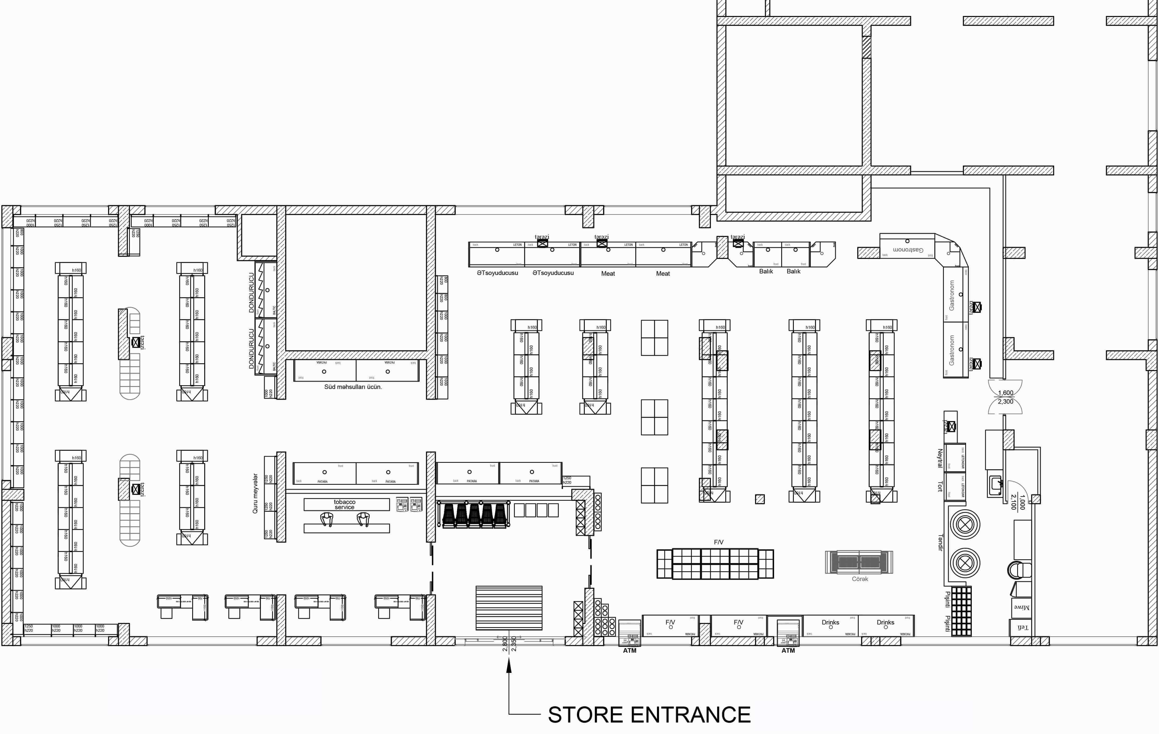 Araz Convenience store plan - Baku Azerbajan