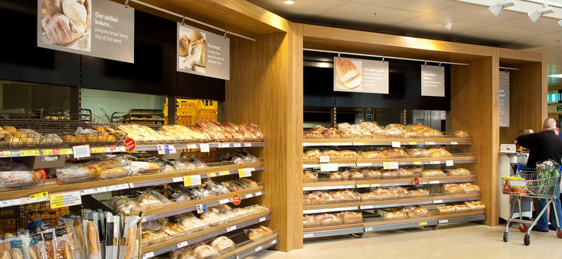 Tesco supermarket bakery department - Accrington UK