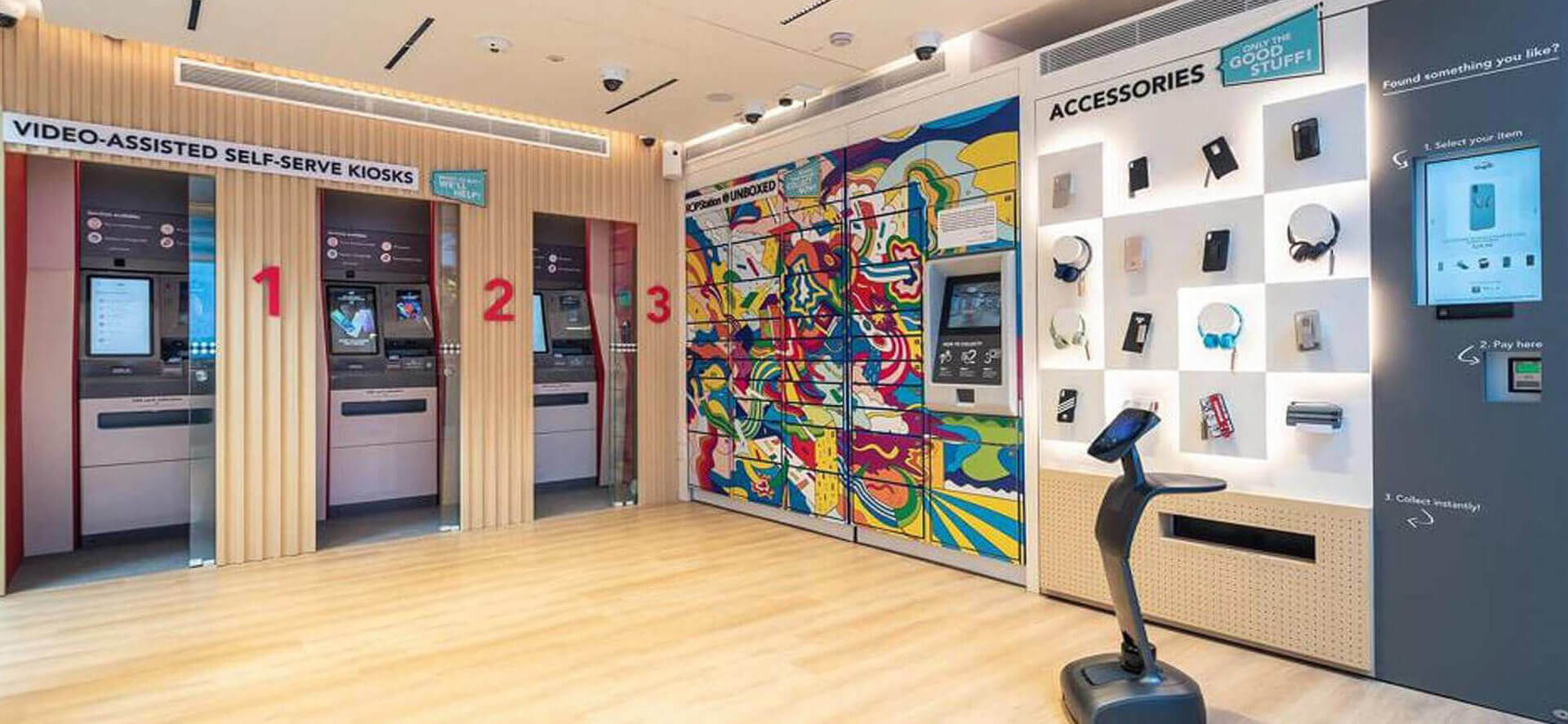 Singtel Unboxed Popup Store Interior