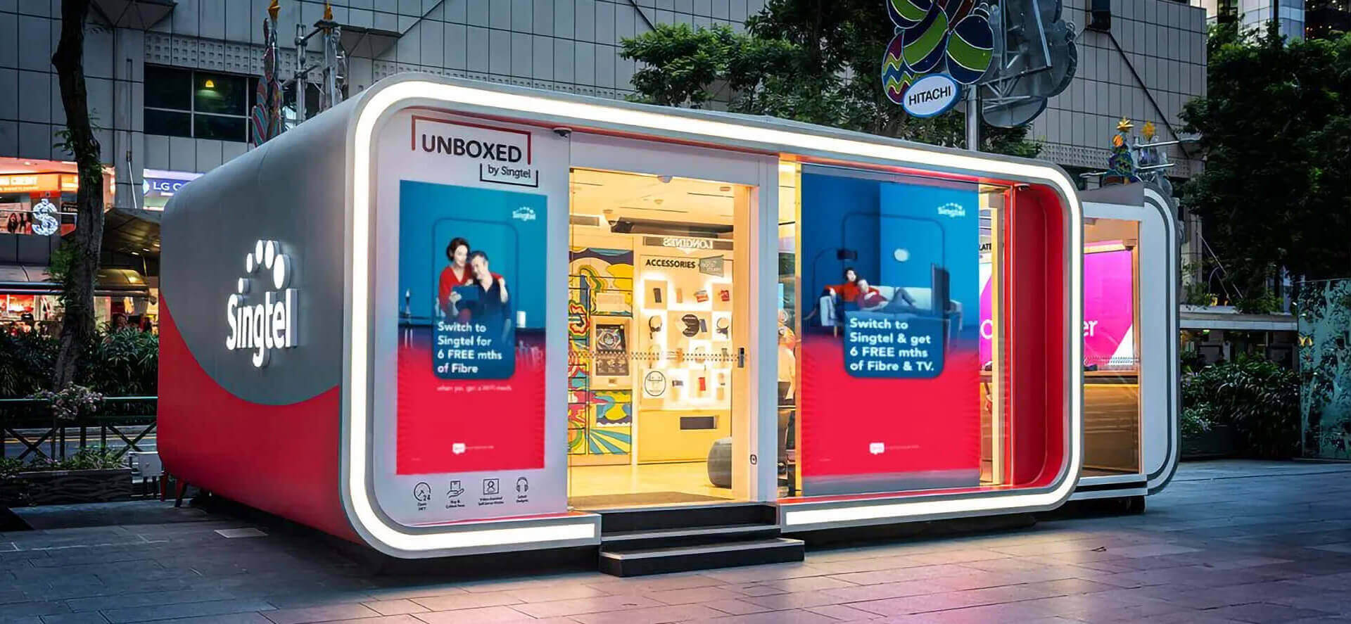 Singtel Unboxed Popup Store Exterior