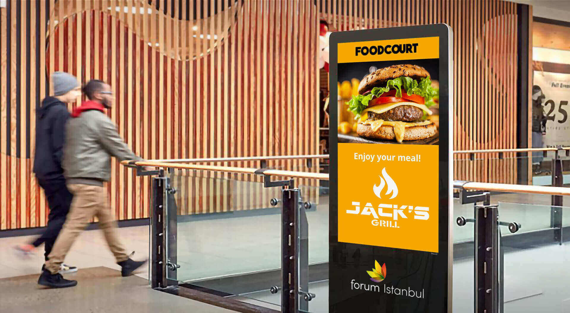 Digital advertising mall foodcourt