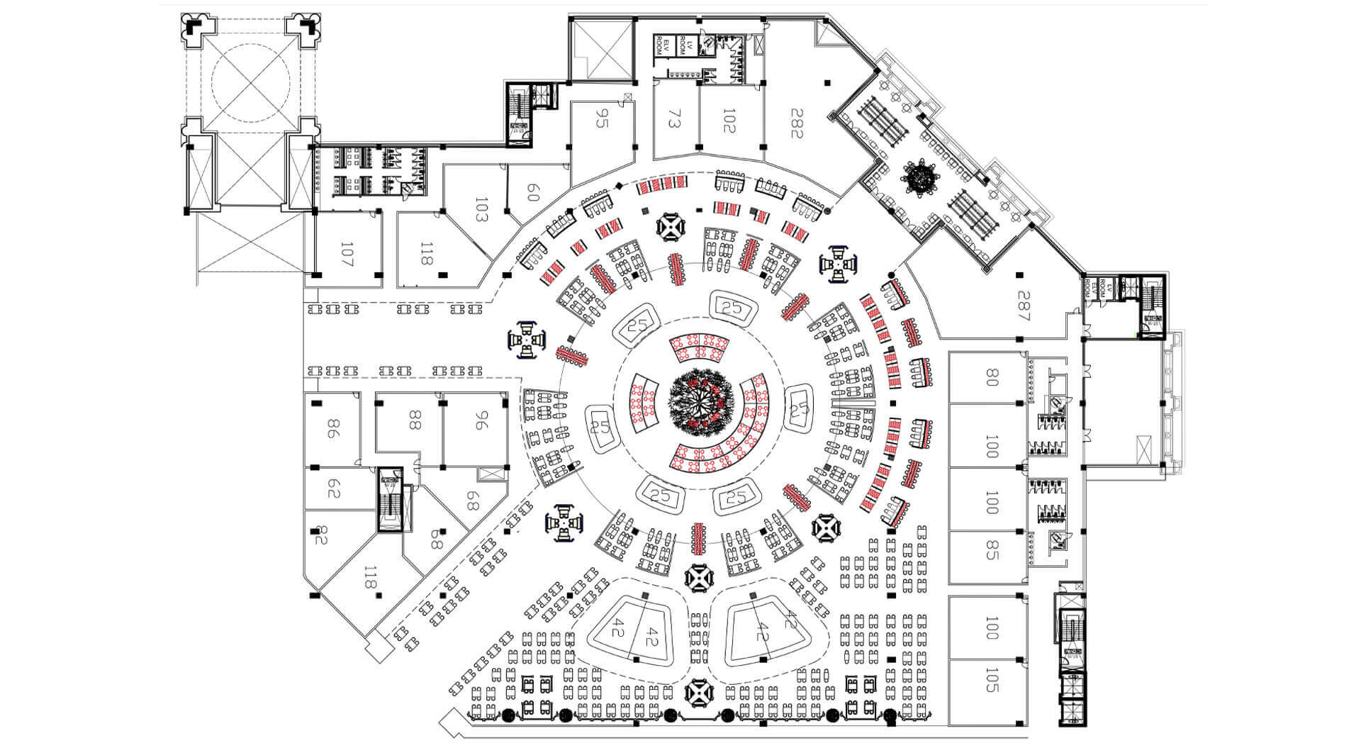 Place Vendôme Mall Qatar food court planning layout