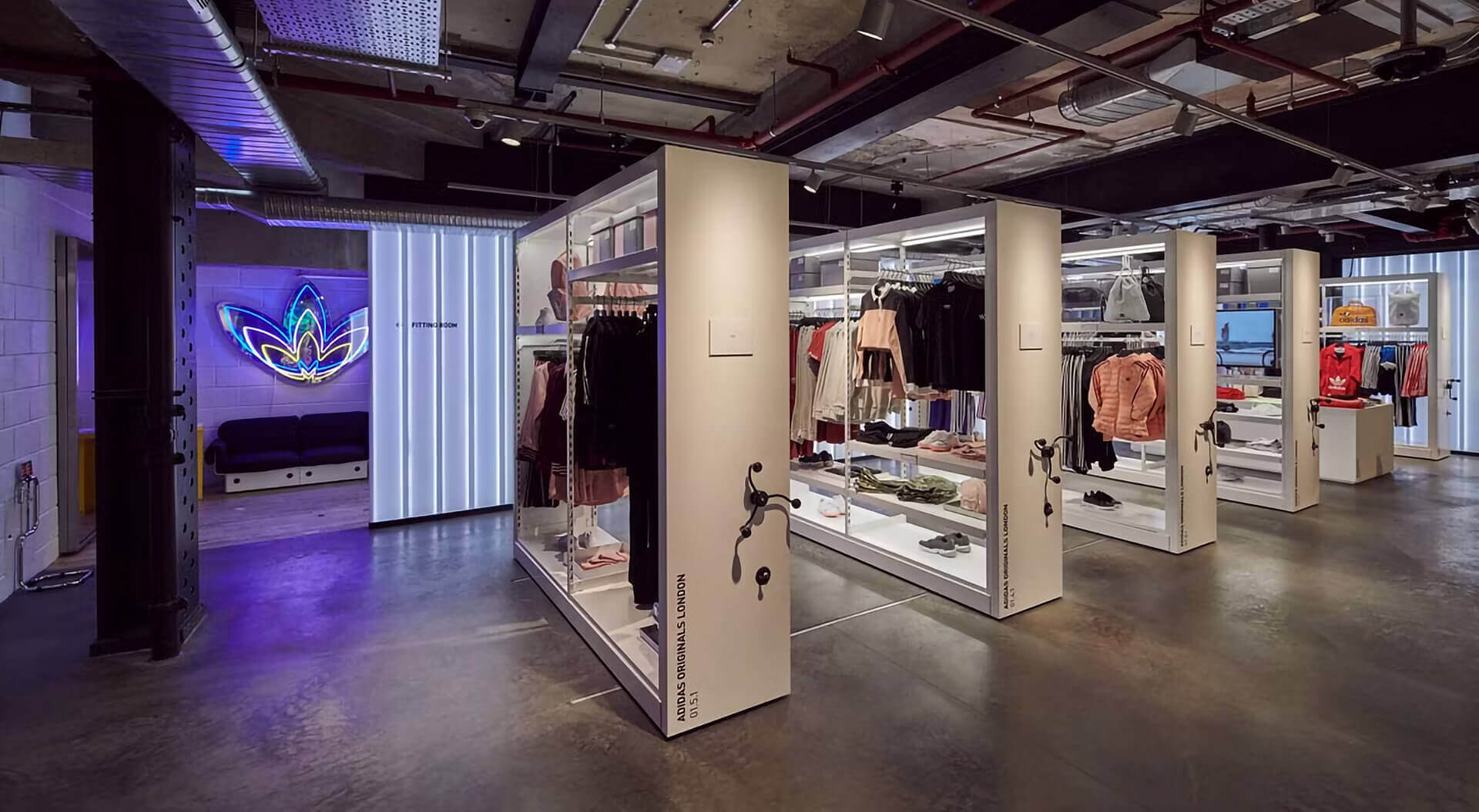 Nike house of innovation store branding NYC - Adidas Department Merchandising System