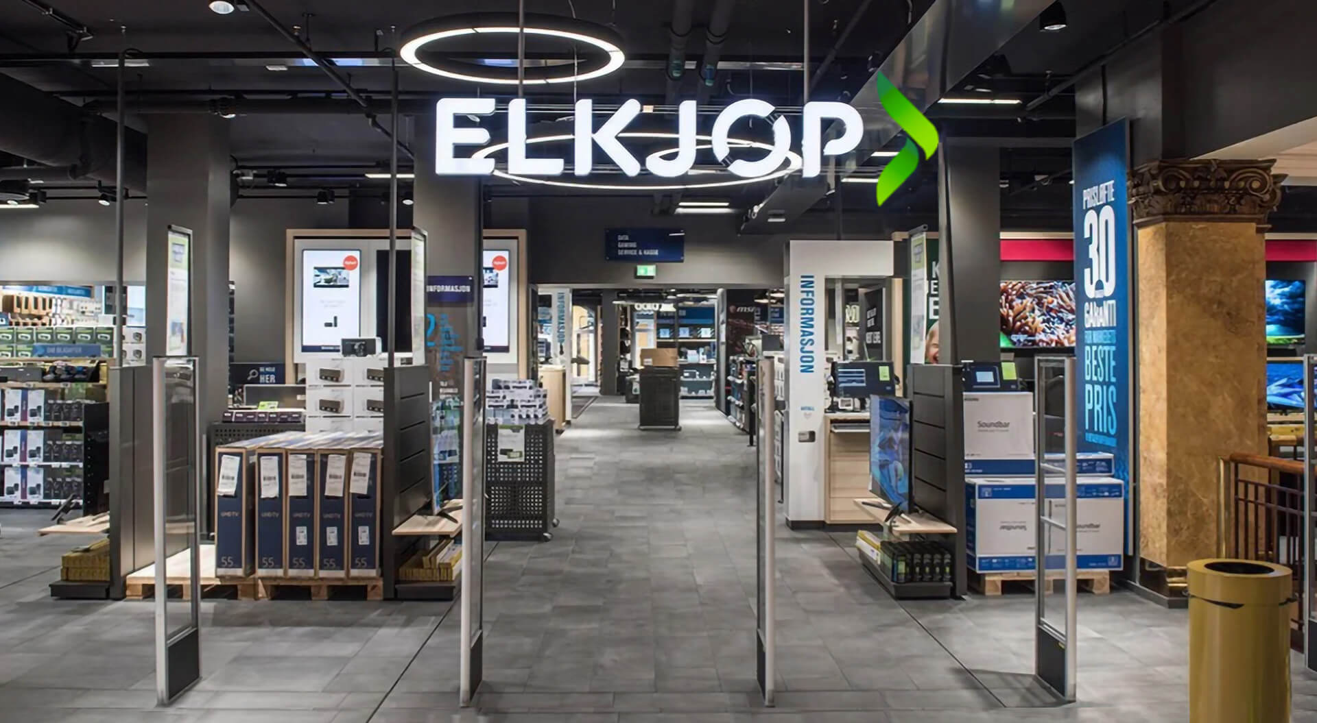 Elkjop Store Entrance and Branding