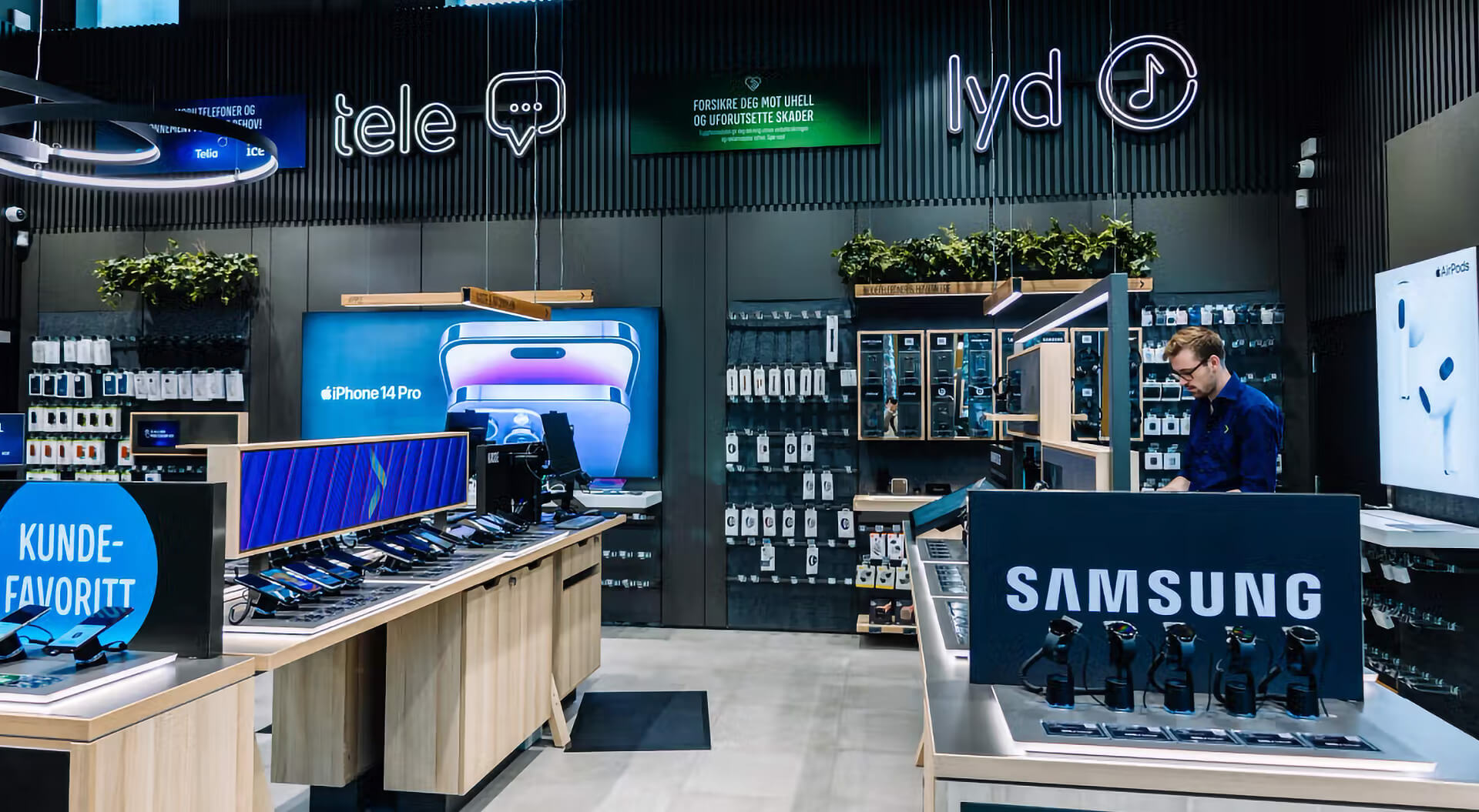 Elkjop Store Interior Design - Mobile Phone Department Branding and Merchandising Systems Concepts