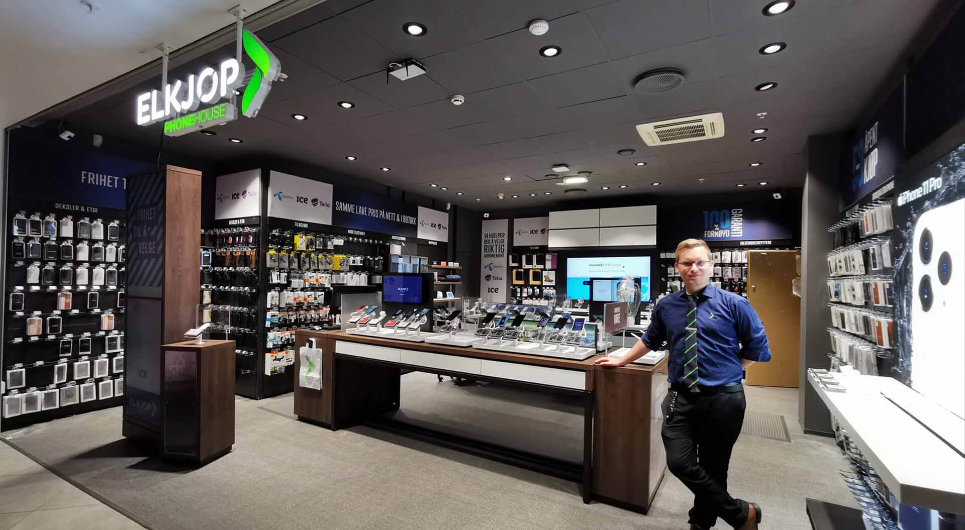 Elkjop Store Entrance and Branding - Phone House Mobile Phone Store