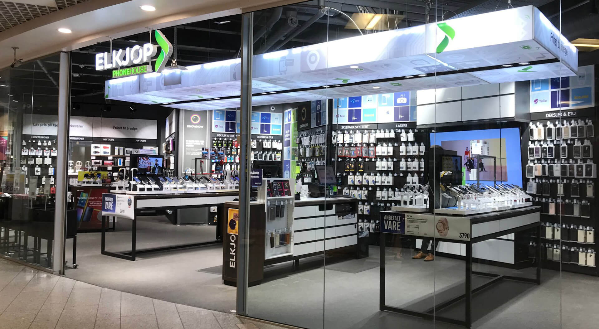 Elkjop Store Entrance and Branding - Phone House Mobile Phone Store - Shopping Mall