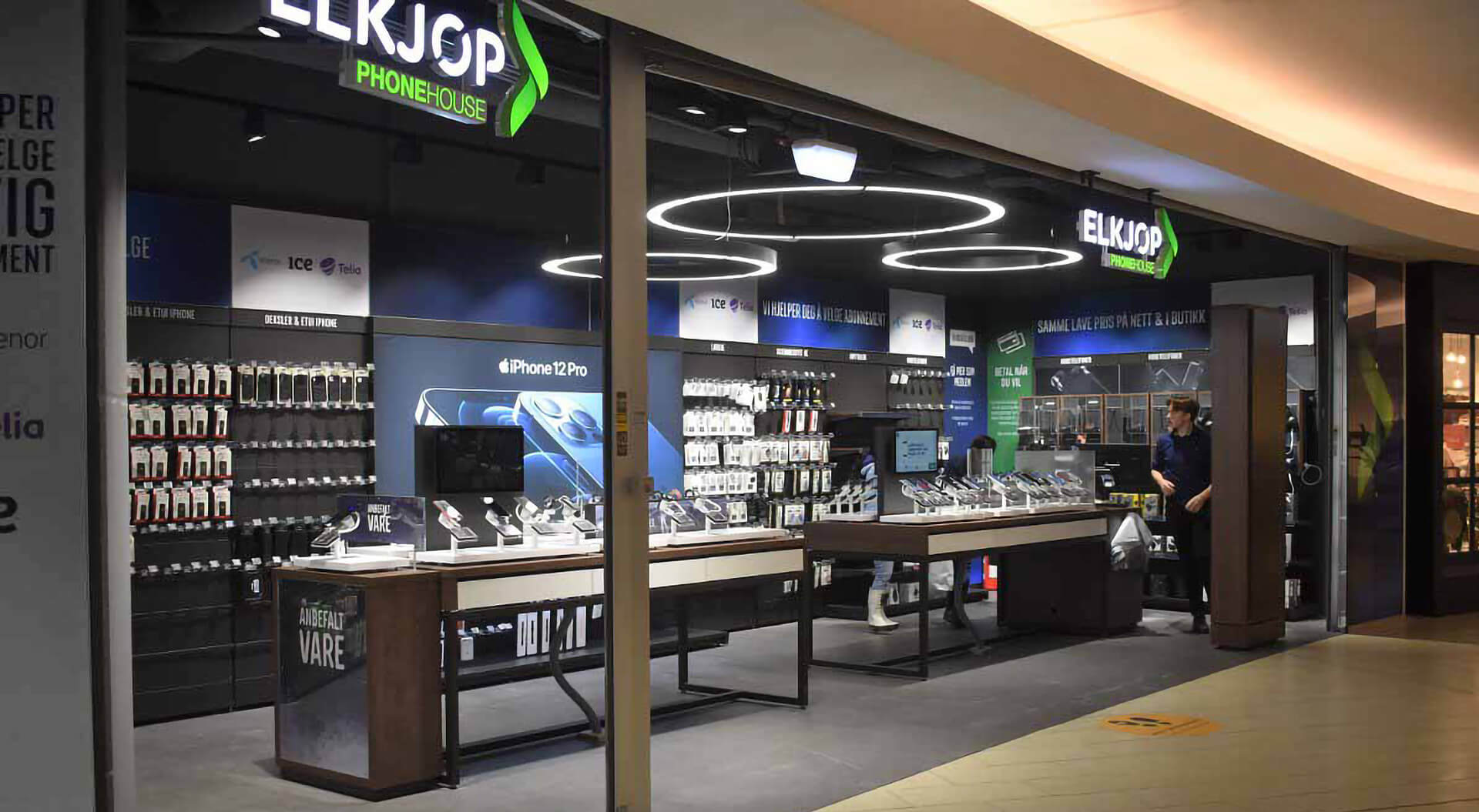 Elkjop Store Entrance and Branding - Phone House Mobile Phone Store - Shopping Mall