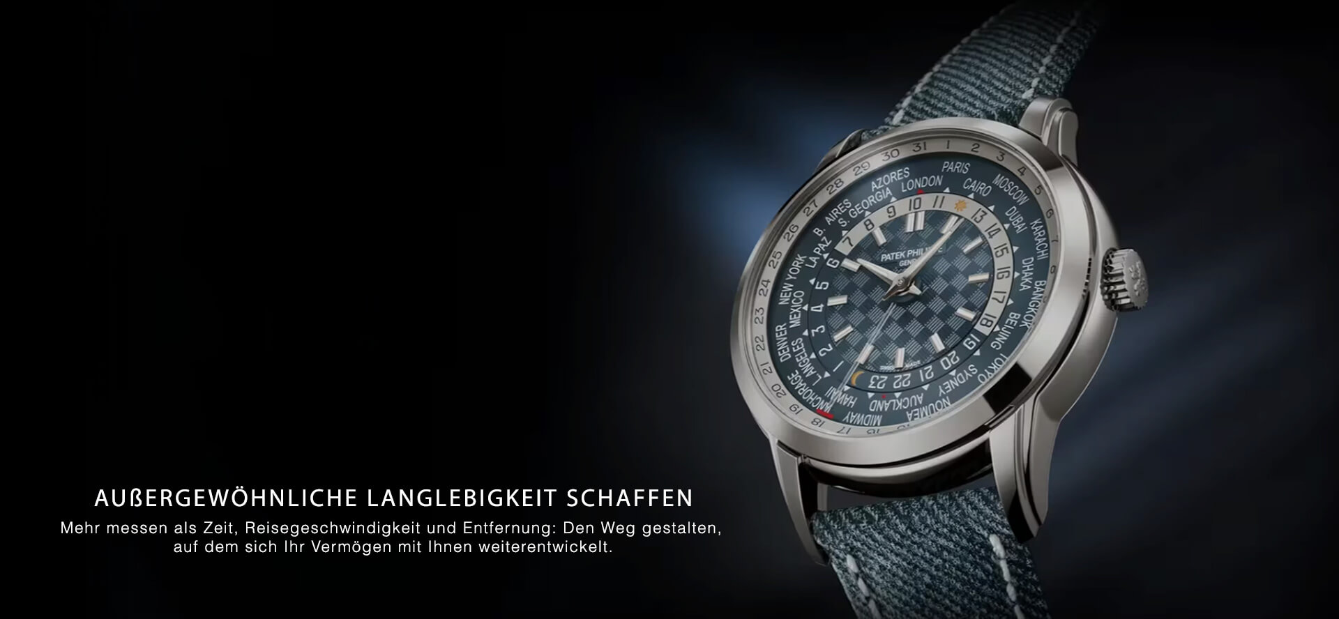 AUßERGEWÖHNLICHE LANGLEBIGKEIT SCHAFFEN - Mehr messen als Zeit, Reisegeschwindigkeit und Entfernung: Den Weg gestalten, auf dem sich Ihr Vermögen mit Ihnen weiterentwickelt.