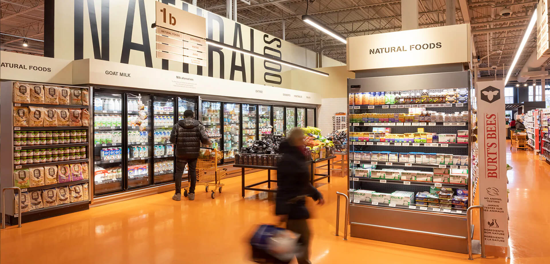 Loblaws supermarket chain and the country's largest grocery retailer - the interior design and branding of a natural foods section