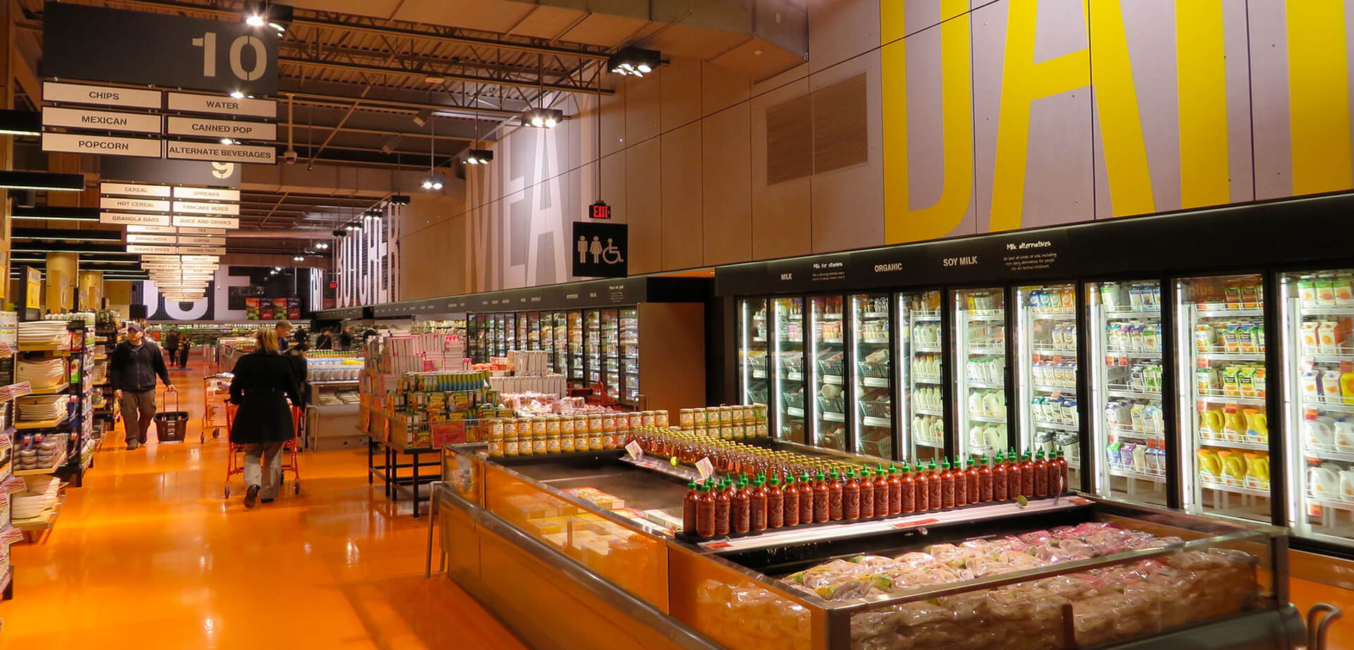 Loblaws super graphic design concept for Dairy and Meat chilled food chain, CityMarket - North Vancouver