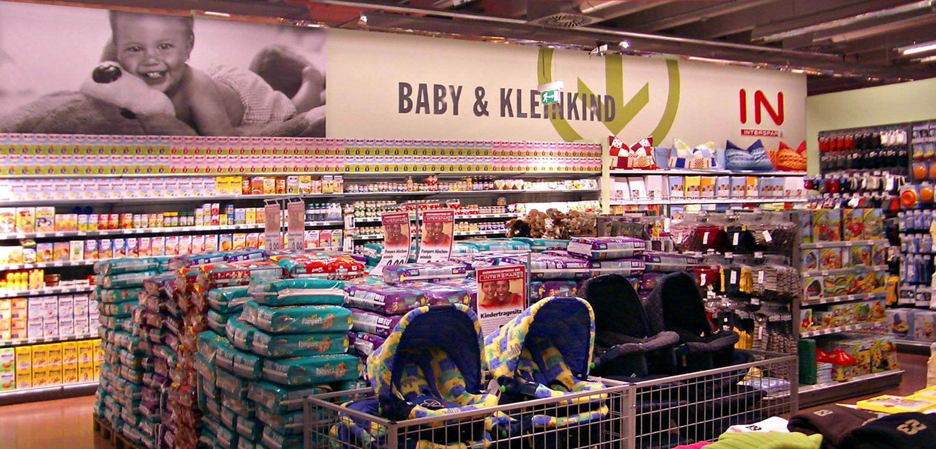 Interspar Compact Hypermarket Villach, Austria - Baby department design