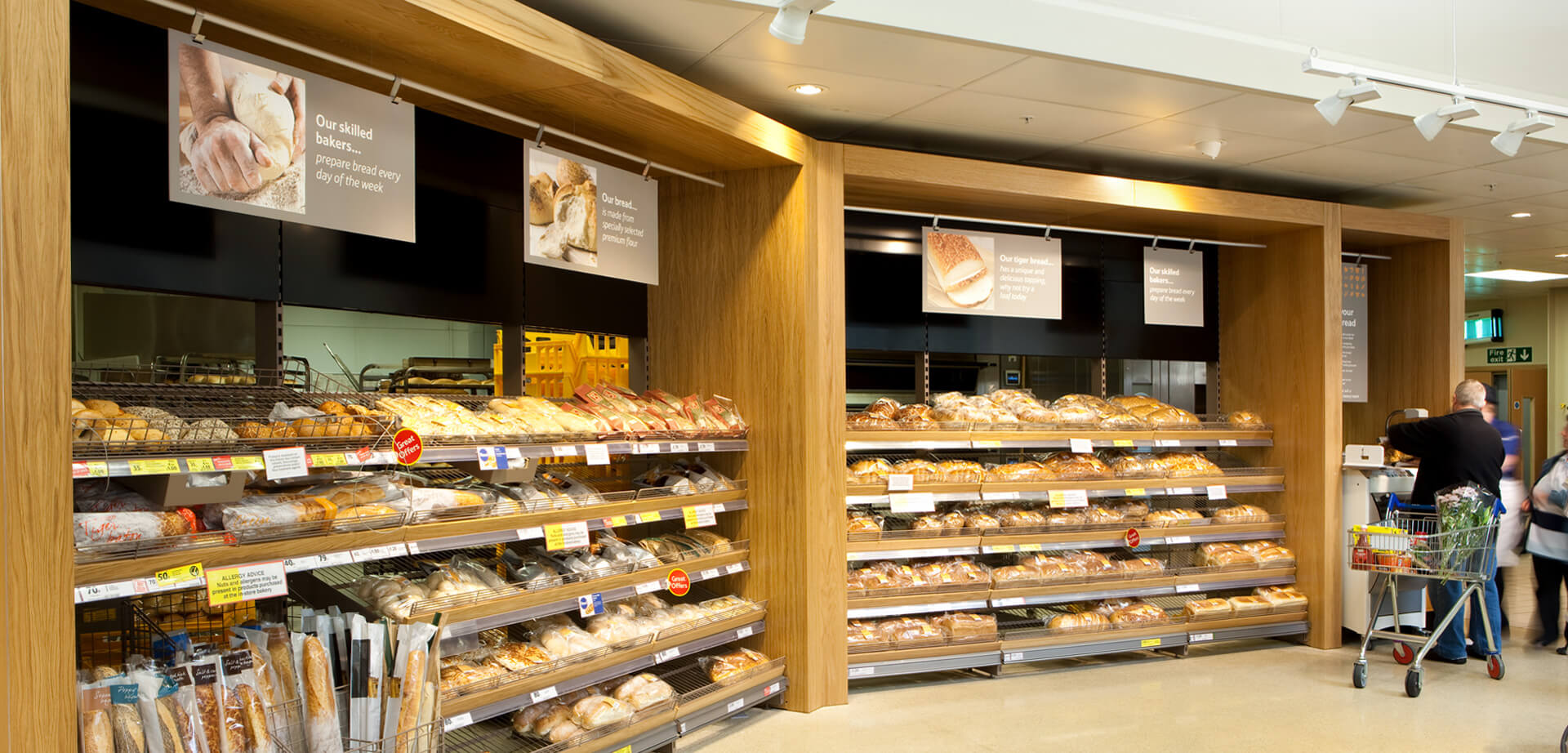 The Tesco Extra Hypermarket Accrington, Lancashire England. Bakery concept design.