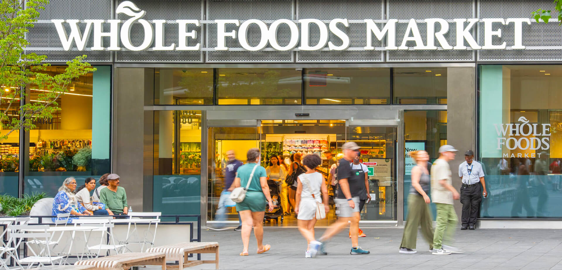 Whole Foods Market is a prominent American multinational supermarket chain that specializes in selling natural and organic food products - Located Manhattan West development in New York City, New York, USA.