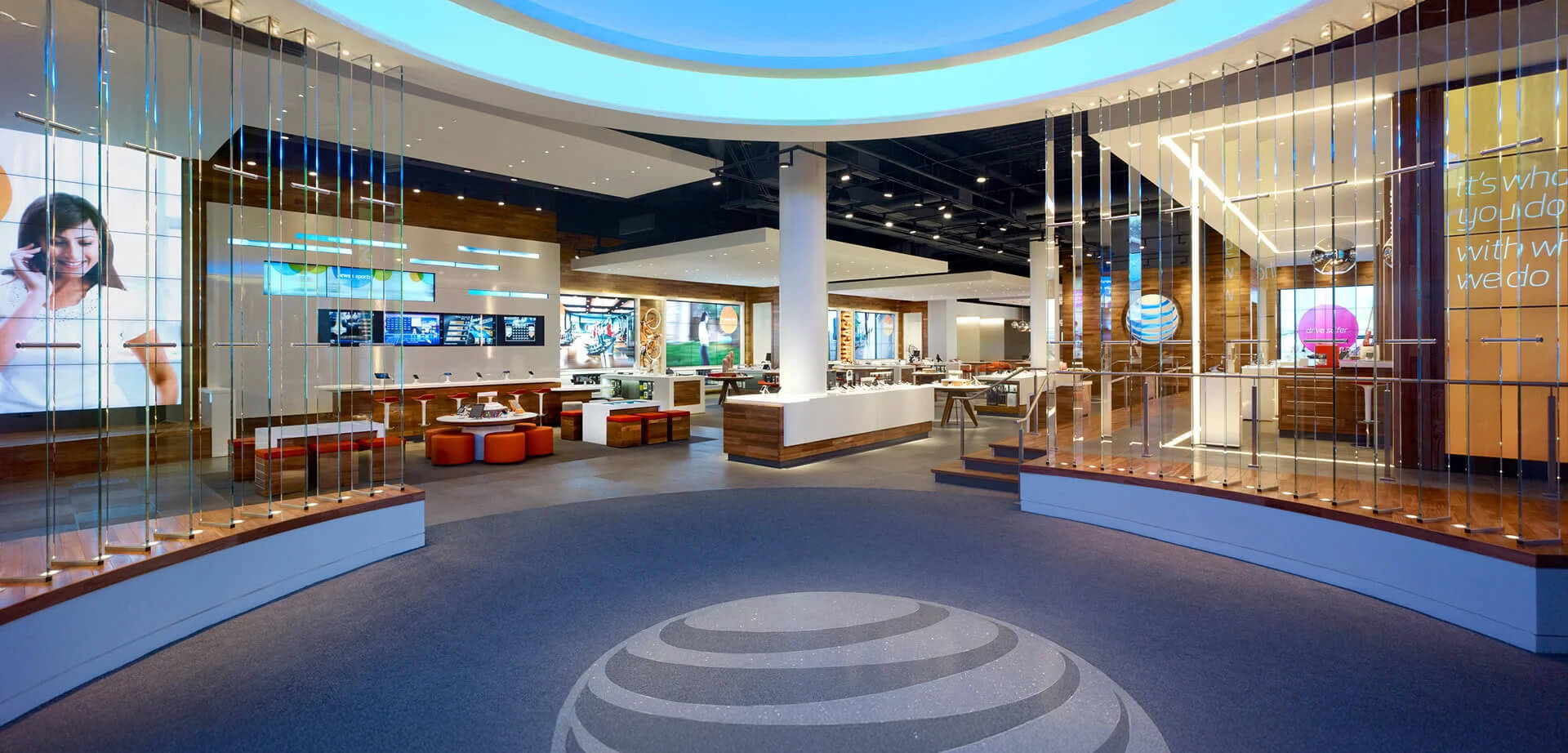 AT&T Michigan Avenue Flagship Store interior design in Chicago, Illinois.