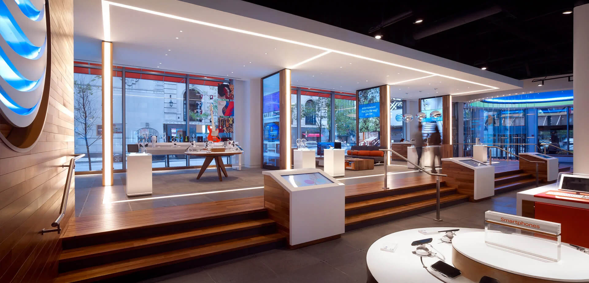 AT&T Michigan Avenue Flagship Store interior design in Chicago, Illinois.