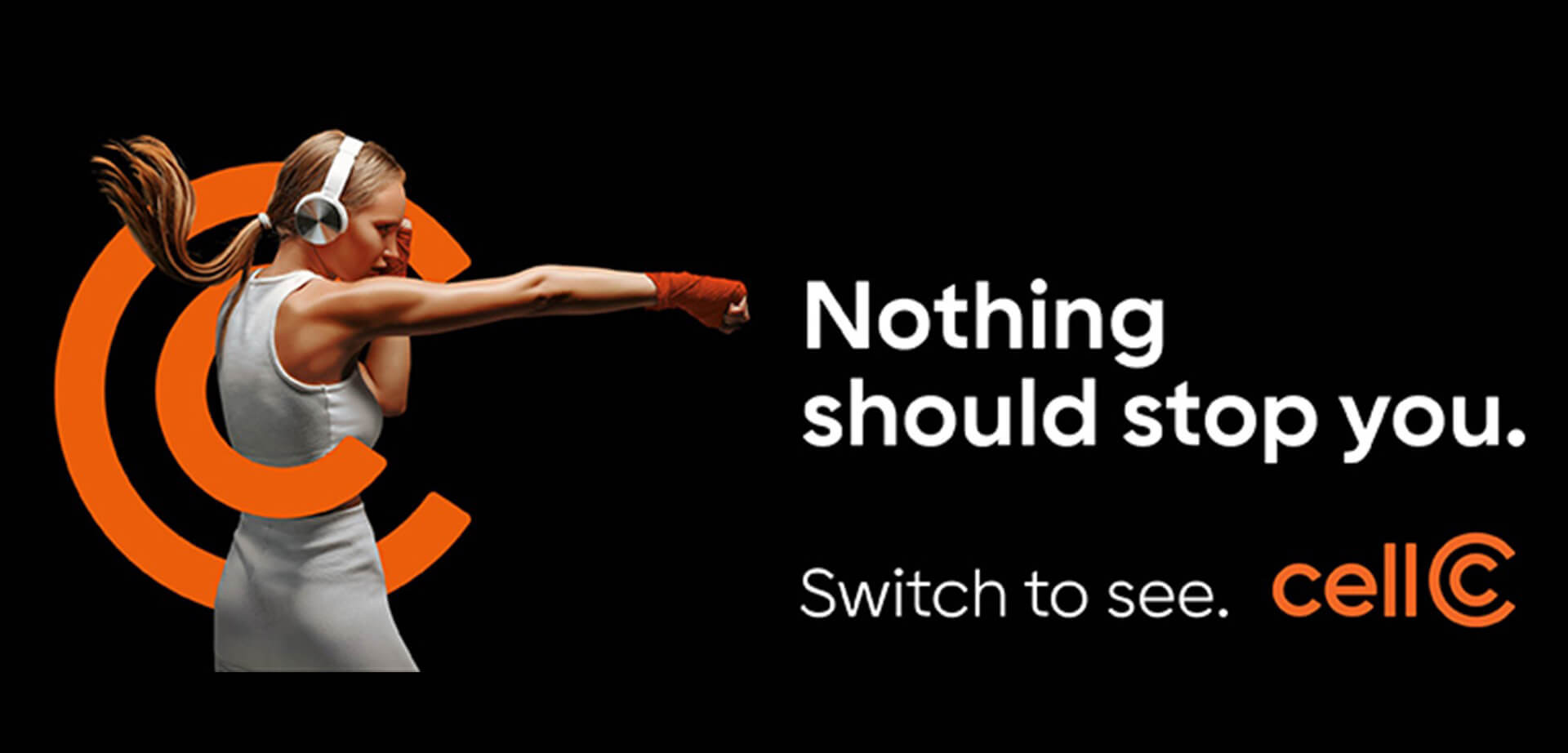 This image is an advertisement for Cell C, a major South African mobile telecommunications operator. 