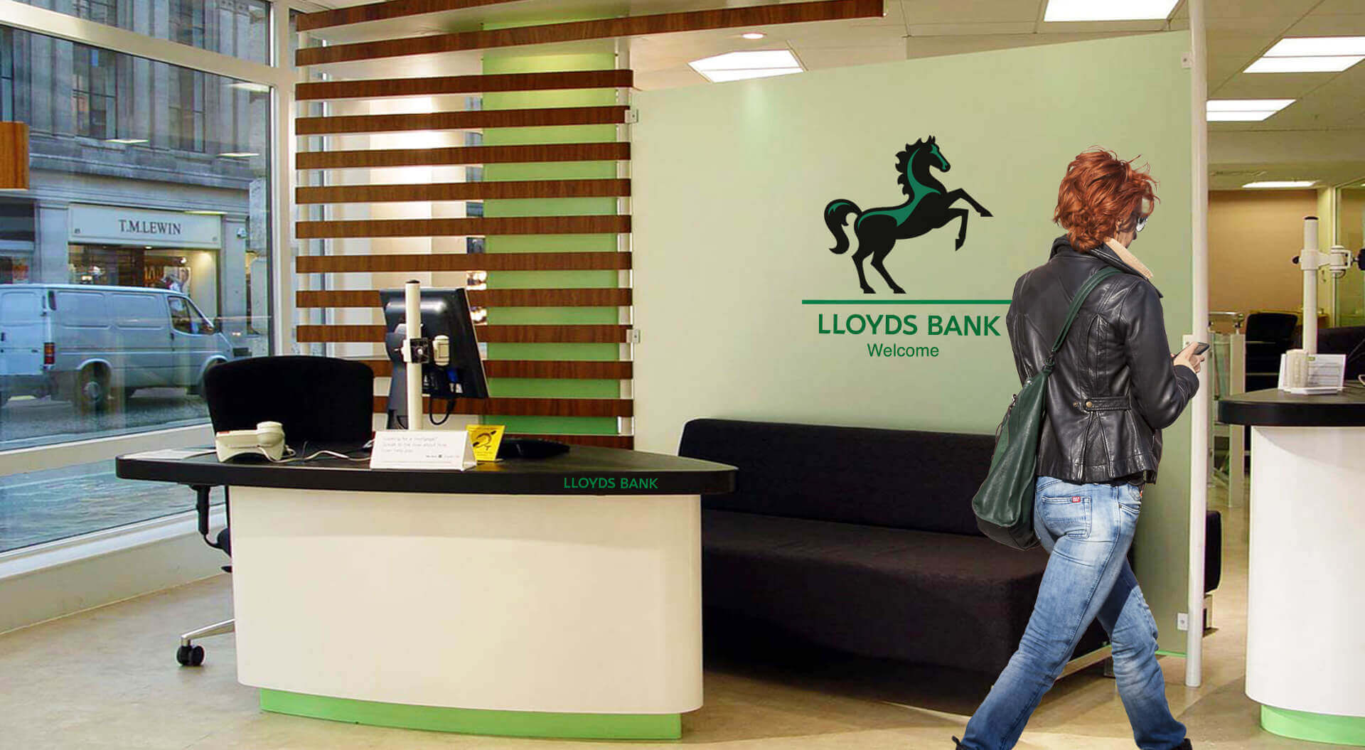 The Lloyds Bank interior design focuses on a relationship-led banking experience rather than just transactions.