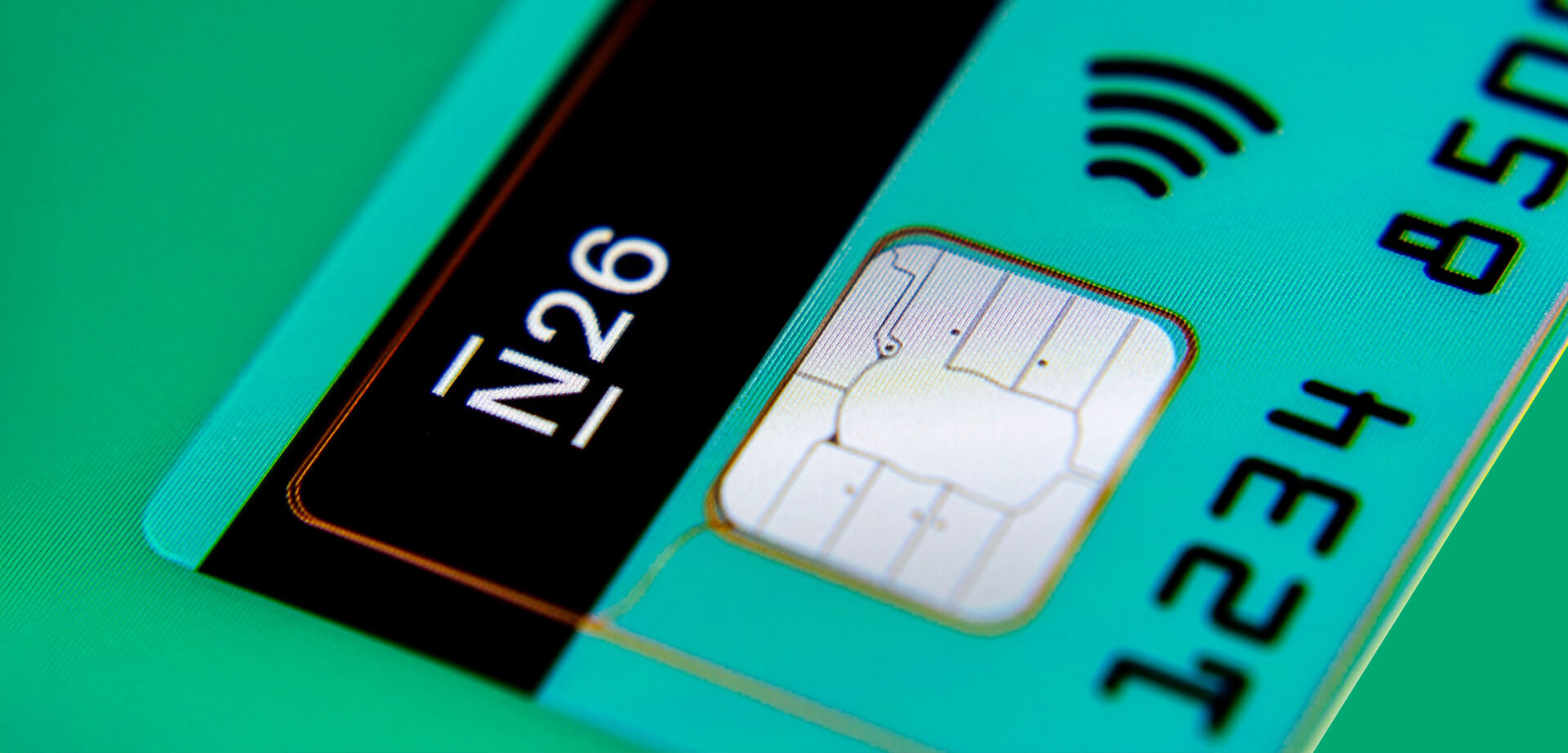 This is an N26 digital bank card, representing a mobile banking platform based in Germany. 