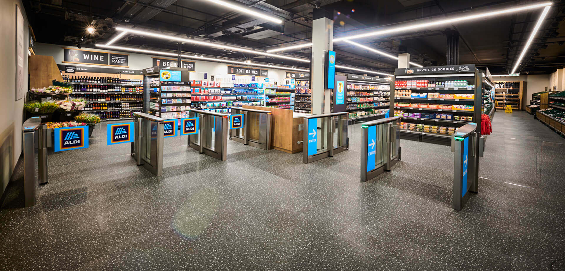 Aldi Shop&Go concept store located in Greenwich, London.
