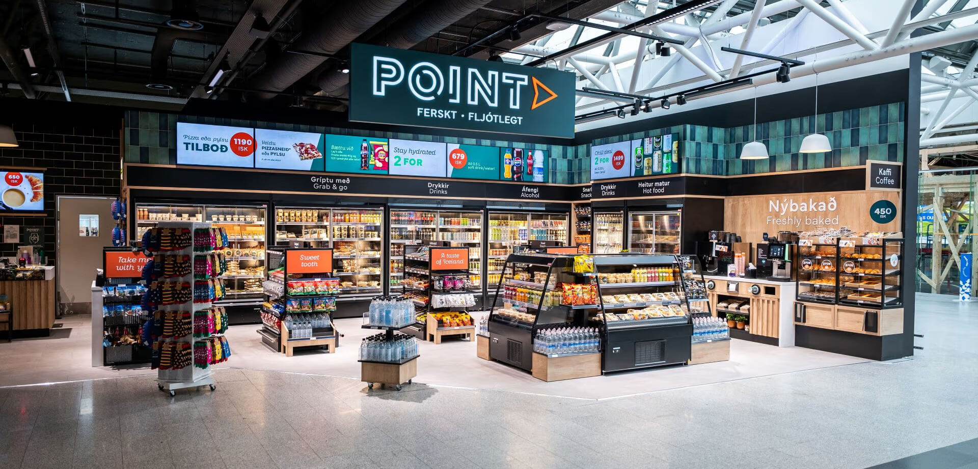 Point convenience store, a proprietary brand tailored for travel locations such as railway stations.