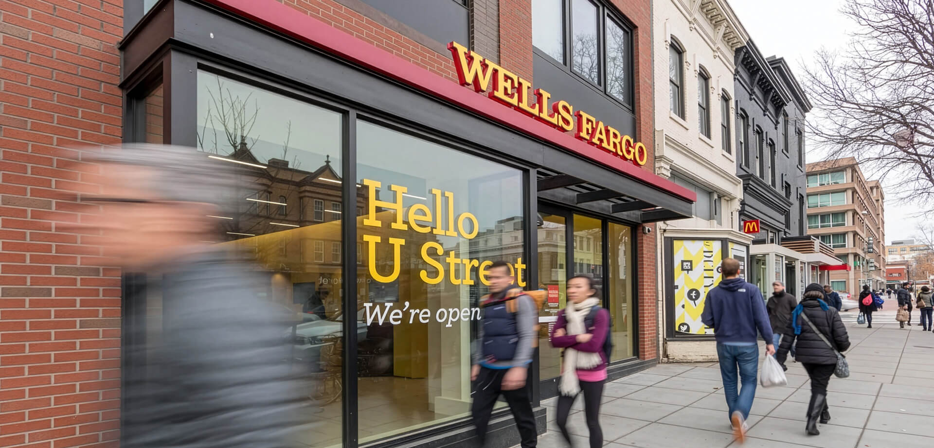 A Wells Fargo bank branch located on U Street in Washington, D.C.