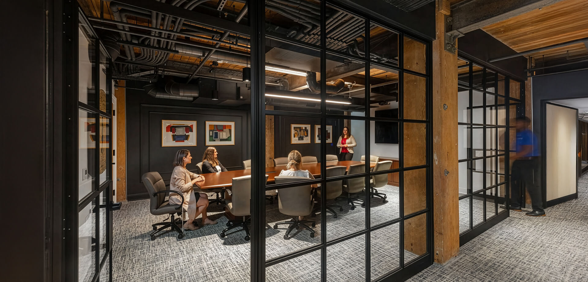 This is the First Citizens Bank at the Brewery Blocks branch in Tacoma, Washington, consultation meeting room.