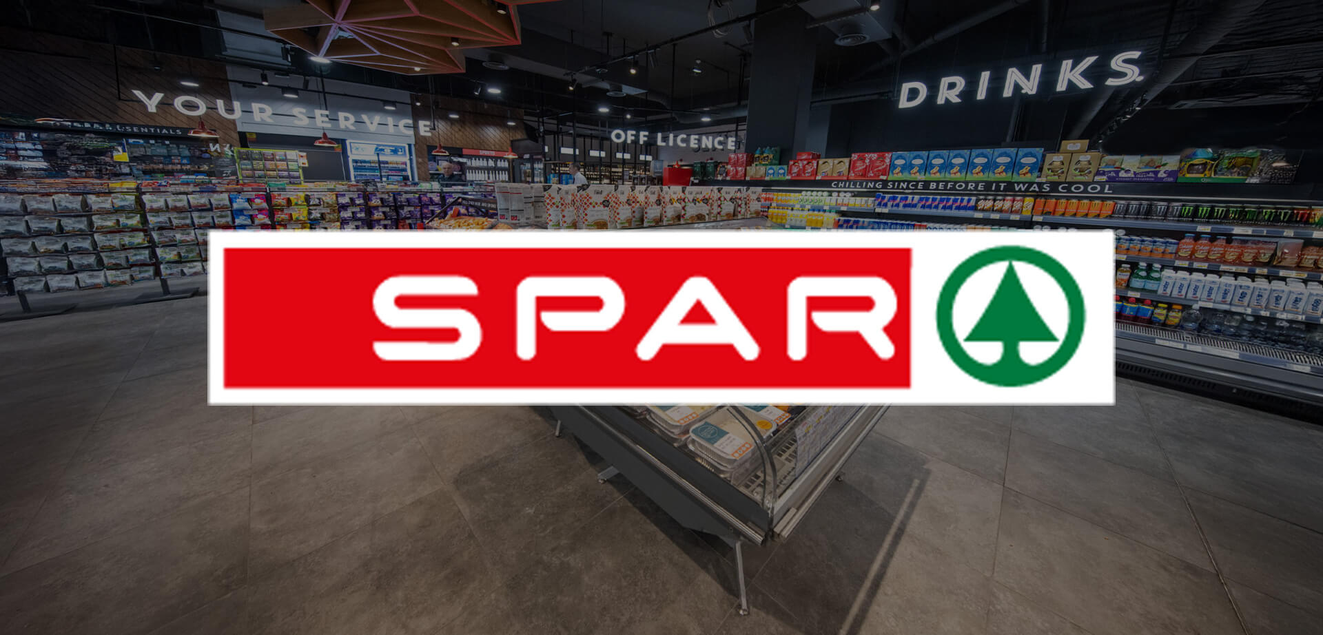 This is the familiar logo of SPAR, a prominent international group of independently owned and operated convenience stores and supermarkets