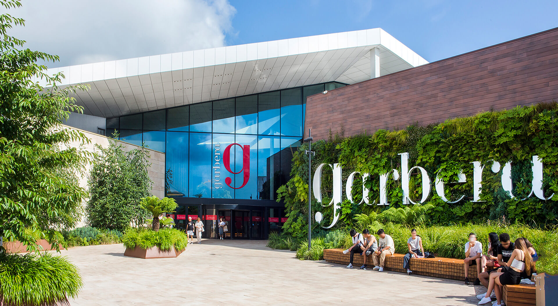 The exterior entrance of the Garbera Shopping Centre located in San Sebastián, Spain.