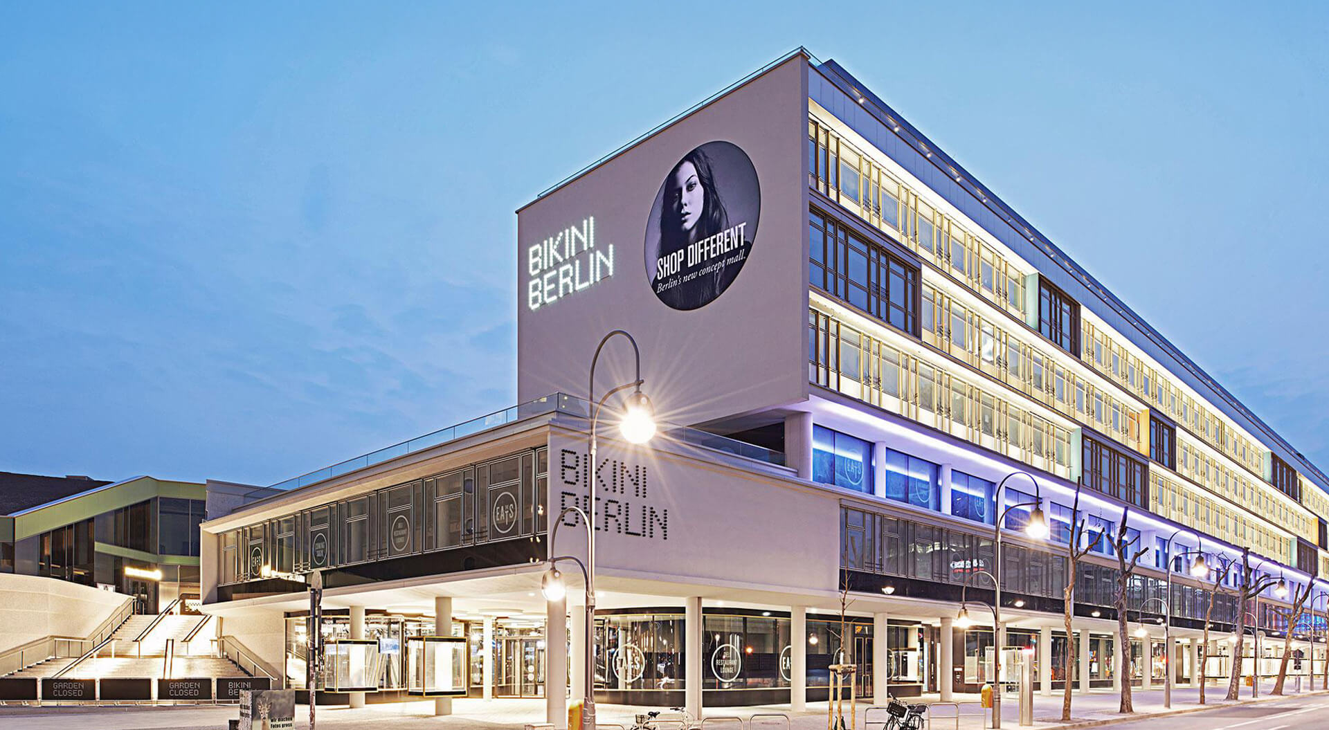 Bikini Berlin Mall. Known as the world’s first "Concept Mall", it stands right next to the Berlin Zoo. It trades the standard international retail chains for independent boutiques, high-end design labels, and unique modular pop-up stands known as "Bikini Boxes".