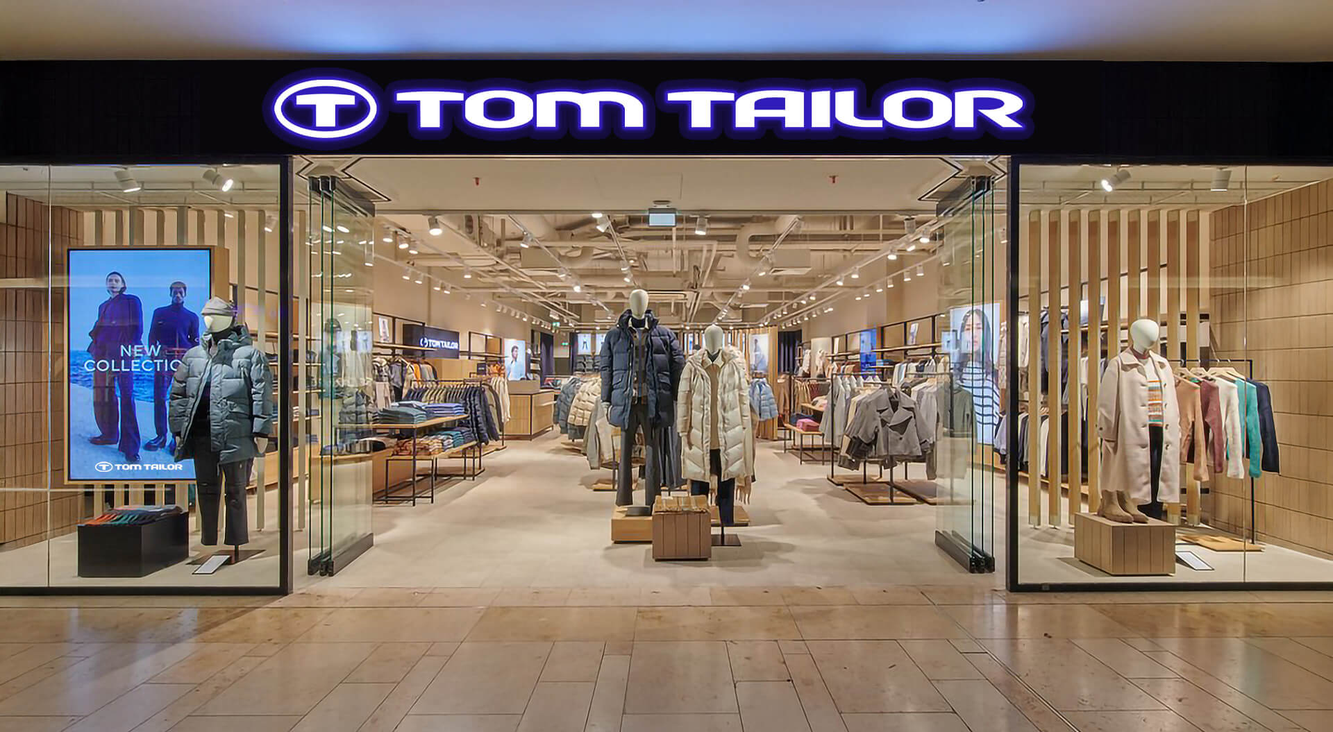 Tom Tailor rebranding external store design visual