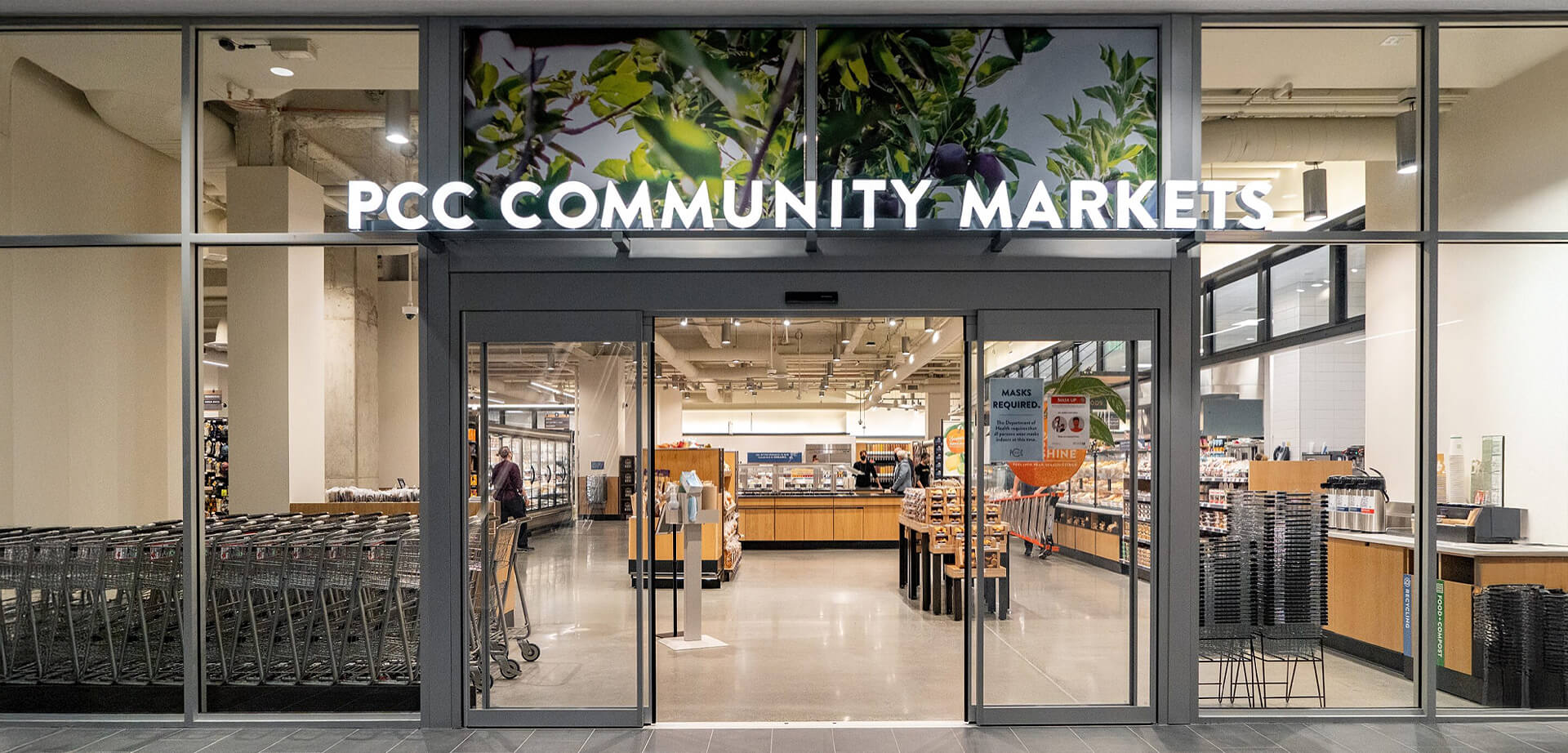 PCC Community Market store branding and design
